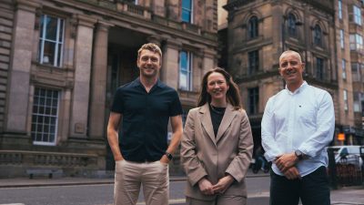 L to R: David Blair, CEO, Blair West, Naomi Allen Seales, Investment Manager, Northstar Ventures, Simon West, COO, Blair West